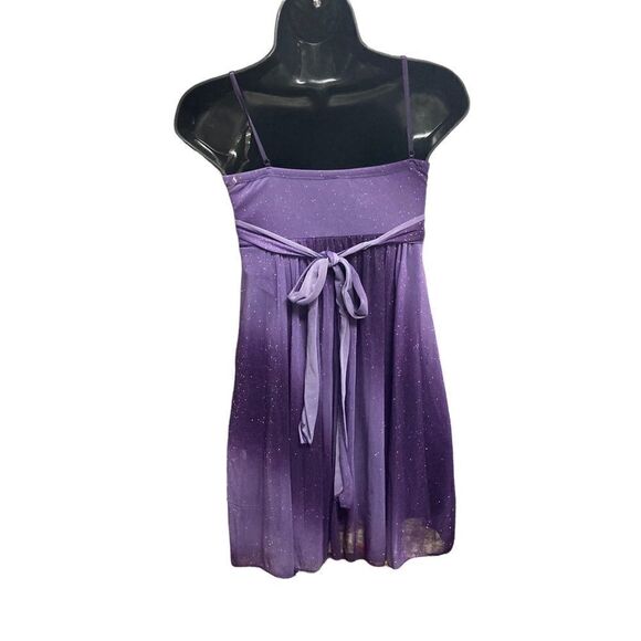 RUBY ROX Women’s Purple Sparkly Spaghetti Strap Size Small Prom Formal Dress - Picture 2 of 8